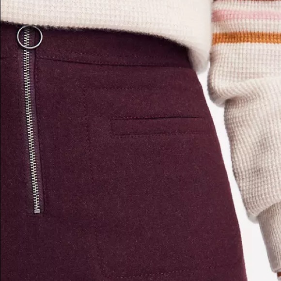 Madewell Maroon Fireside Mini Skirt (size 4) - Picture 9 of 10